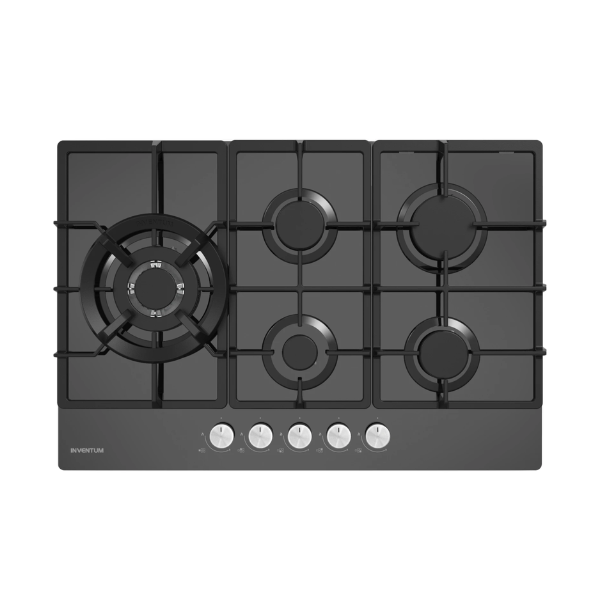 Inventum IKG7523WGGL  built-in gas cooktop 75 cm black glass