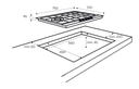 Inventum Inbouw gaskookplaat 75 cm rvs IKG7523WGRVS