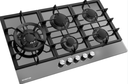 INVENTUM IKG9023WGGL inbouw gaskookplaat 90 cm Zwart