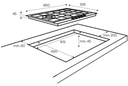 INVENTUM IKG9023WGGL inbouw gaskookplaat 90 cm Zwart