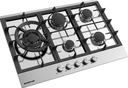INVENTUM IKG7523WGRVS inbouw gaskookplaat 75 cm rvs