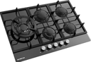 INVENTUM IKG7523WGGL  inbouw gaskookplaat 75 cm zwart glas