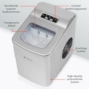 KitchenBrothers KB692 IJsblokjesmachine - 2 Liter - 6-8 Min. - 12kg/24u - IJsblokmaker