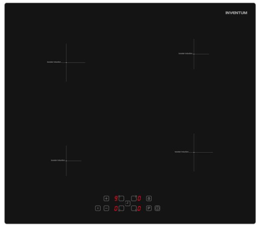 INVENTUM IKI6030 inbouw inductiekookplaat 60cm zwart