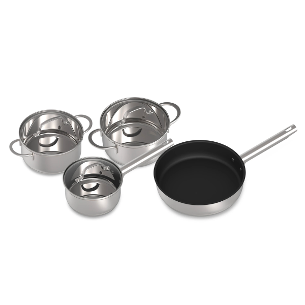 INVENTUM Juego de sartenes IPS437RVS