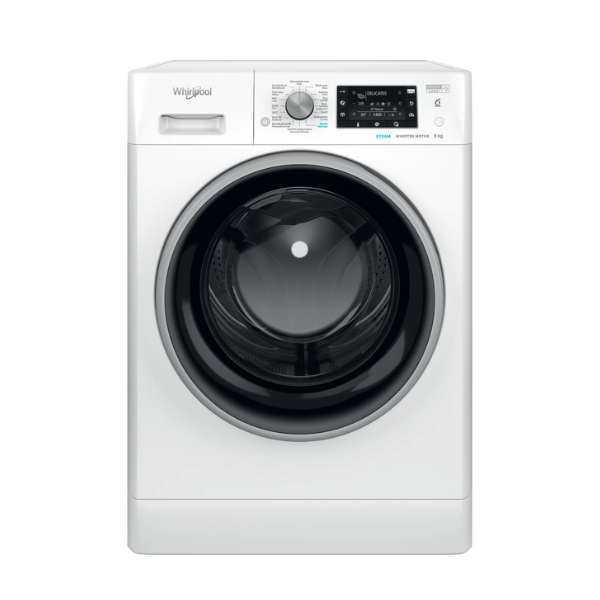 Lavadora Whirlpool FFD 8469E BSV BE 8 Kg, FreshCare+ Stoom, Core+, 1400T