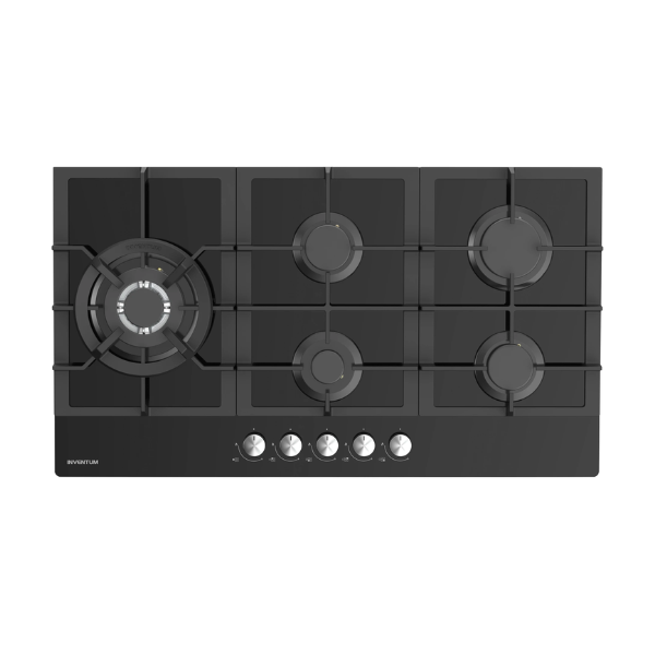 INVENTUM built-in gas cooktop black 90 cm Zwart IKG9023WGGL